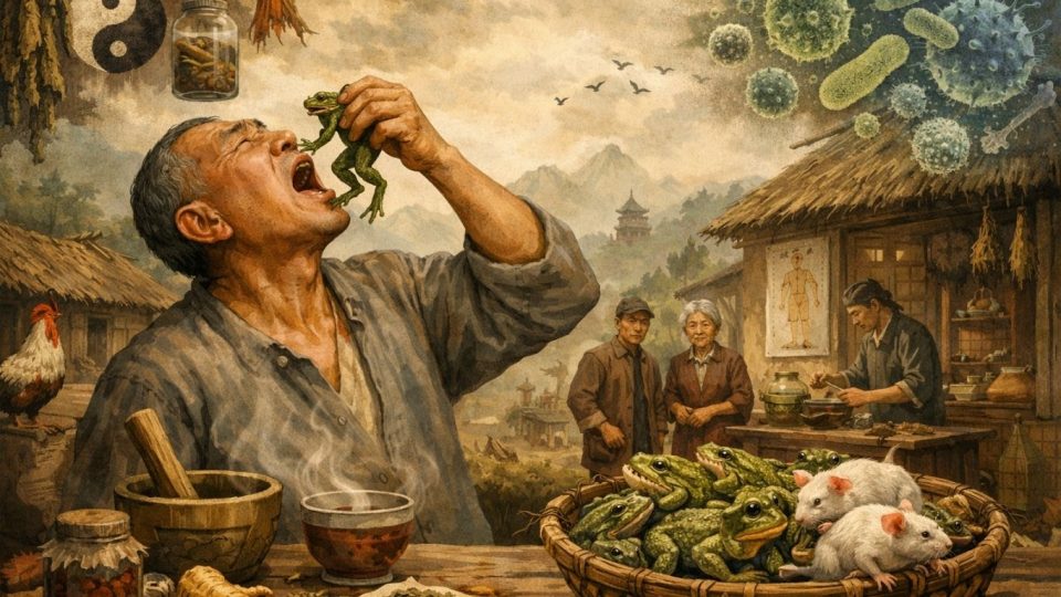 Бизарна препорака за здрав стомак: јадете живи жаби и глувци!