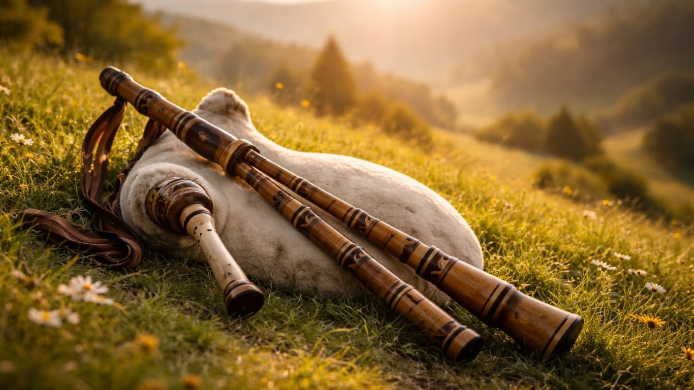 Македонска гајда - традиционален дувачки инструмент со мев и дрвени делови