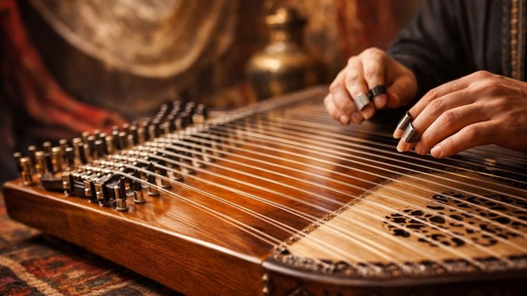 Канон - трапезоиден ориентален струнен инструмент со повеќе струни