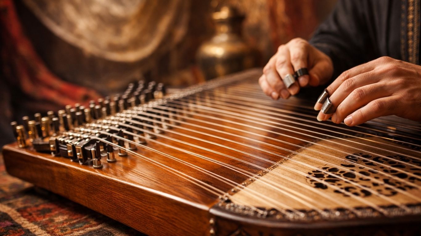 Канон - трапезоиден ориентален струнен инструмент со повеќе струни