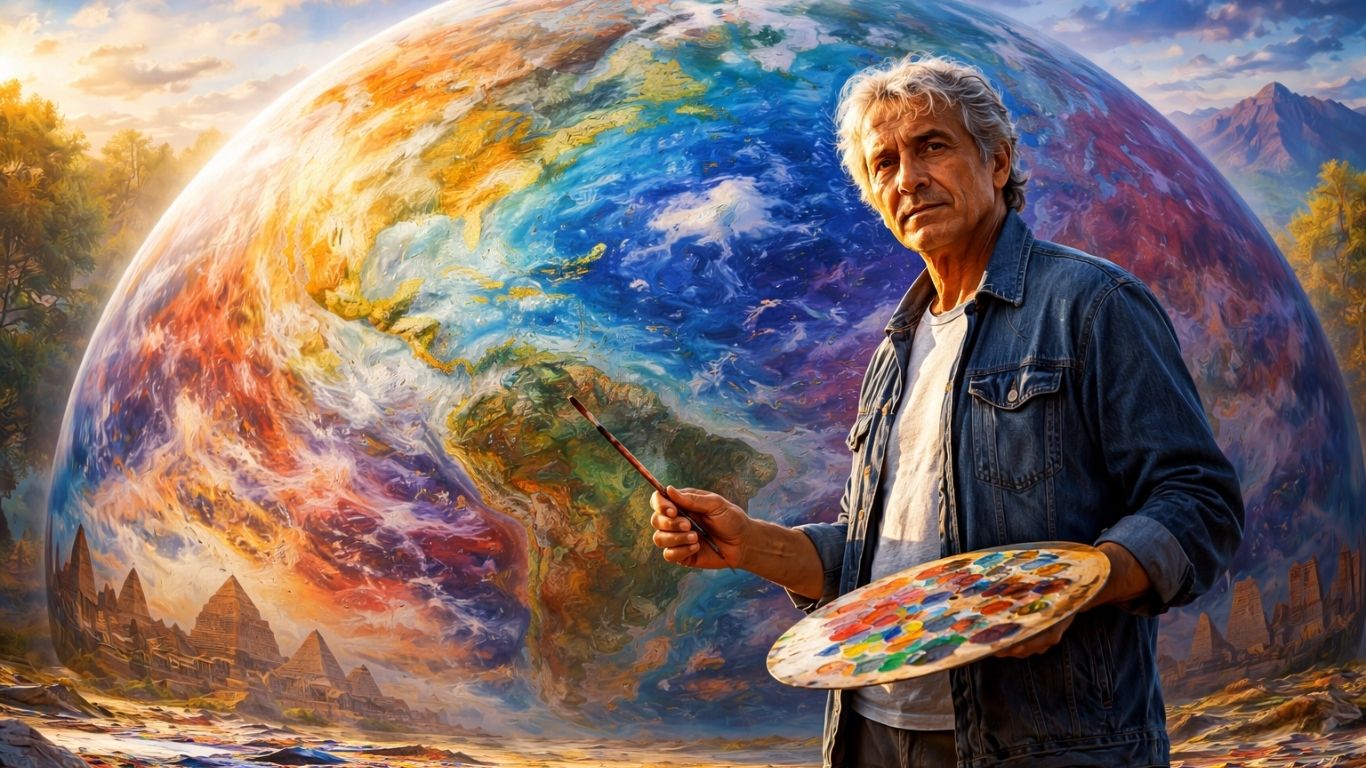 Концептуална визуелизација на уметничкиот проект Планетариум на Киро Урдин