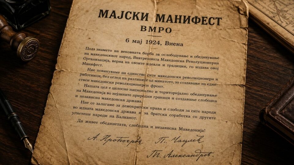 Мајскиот манифест е обид Македонија да се изговори како политичка целина во време кога сите други ја распарчувале.