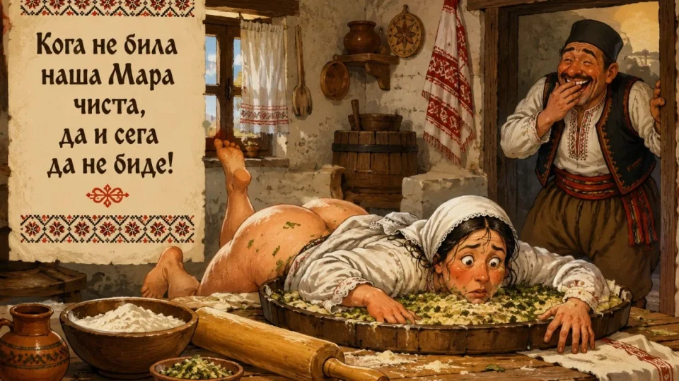 Чиста Мара сака да направи „најчист“ зелник, а народот ја памети токму по спротивното. Поуката е едноставна: без разум, и добрата намера може да стане поголема беља.