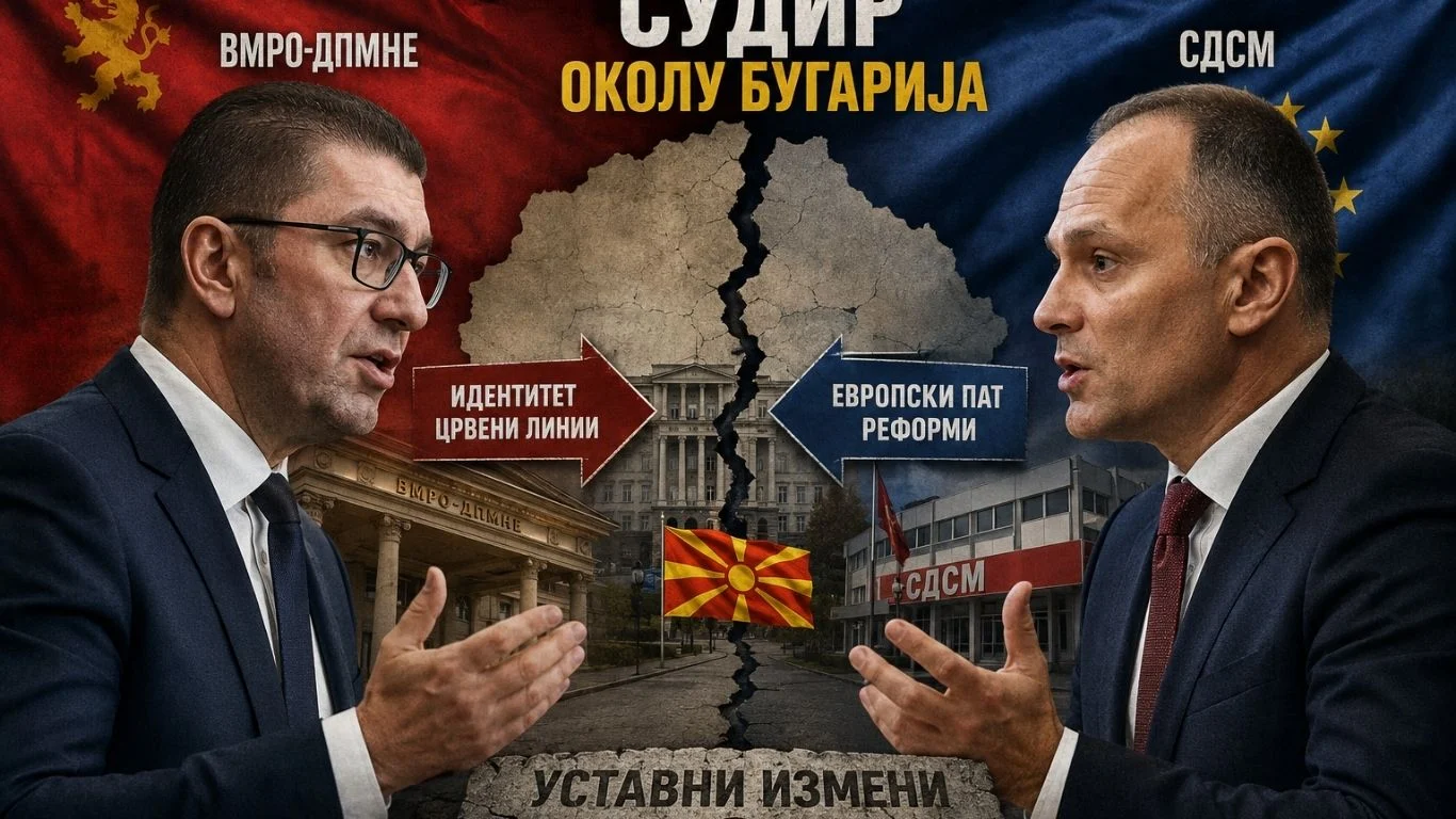 ВМРО-ДПМНЕ зборува за заштита на идентитетот, СДСМ за блокиран европски пат - а Македонија повторно останува меѓу достоинството и условувањата