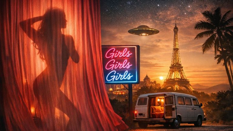 Концептуална илустрација на глобалната секс-индустрија и нејзините контрадикции