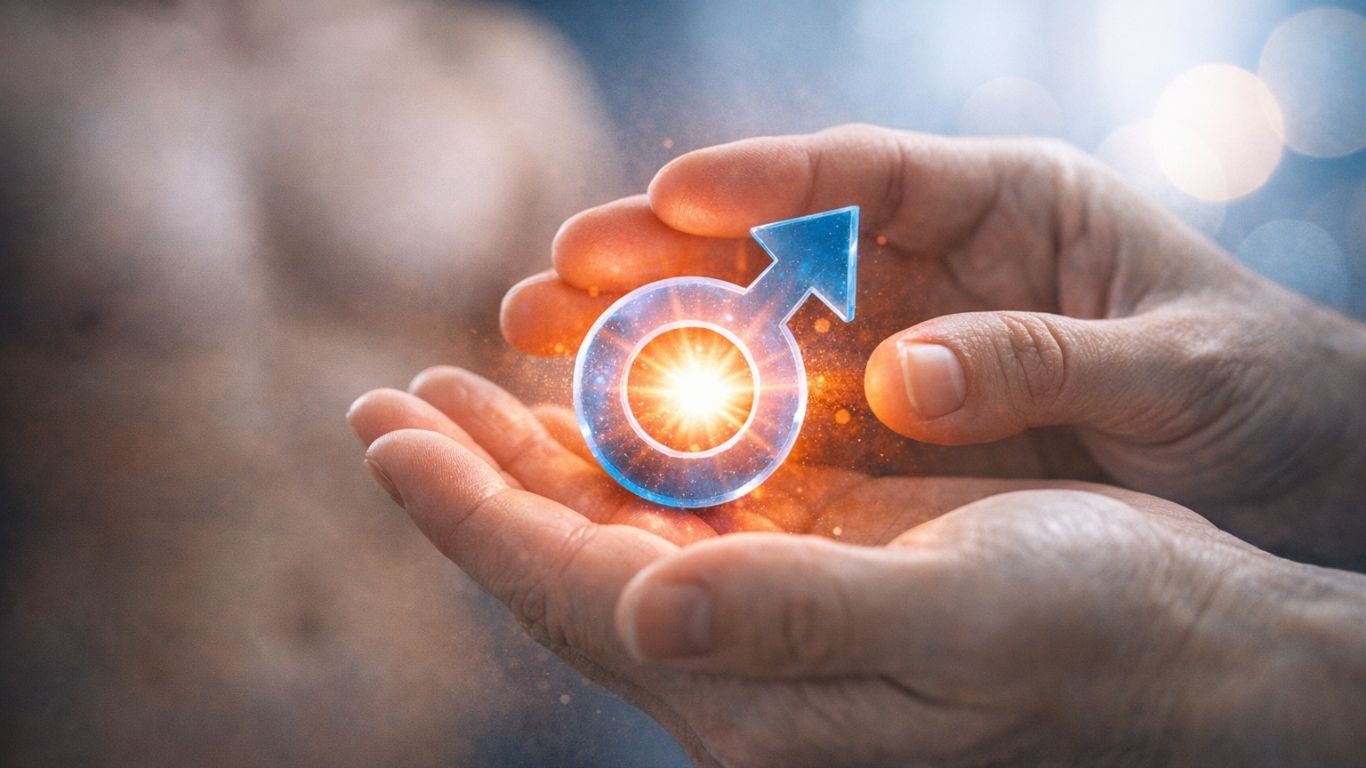 Концептуална слика за машка сексуална сензација и ново истражување за френуларната делта