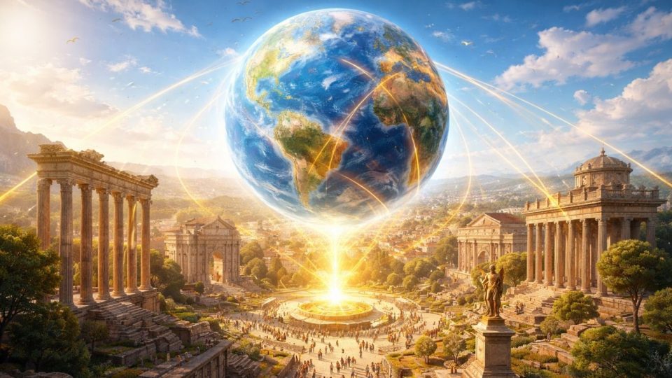 Forum Romanum во Рим како симболичен центар на античката цивилизација