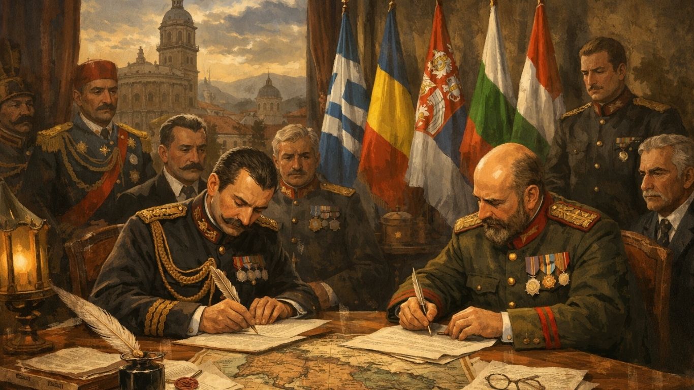 Потпишување на Букурешкиот договор