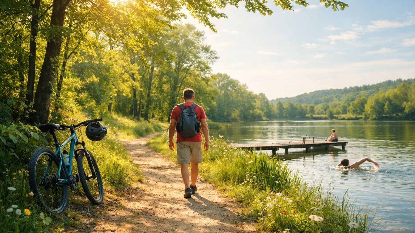 Мирна рекреација во природа - движење, светлина и рамнотежа