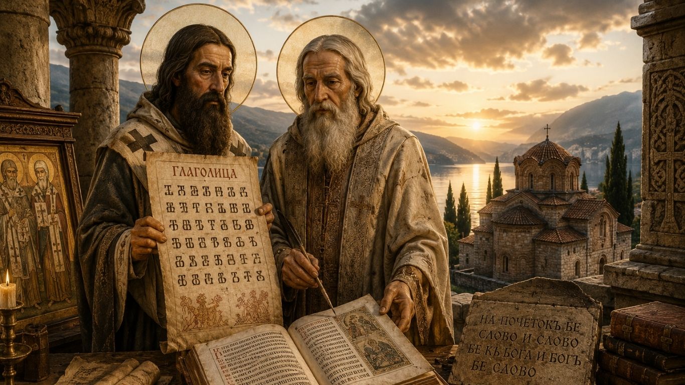 Глаголицата, Кирил и Методиј, Климент и Наум - тоа е почетокот на една цивилизациска светлина.