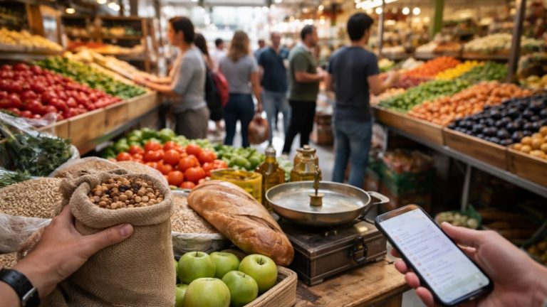 Концептуална илустрација на стока како симбол на труд, вредност и пазарна размена