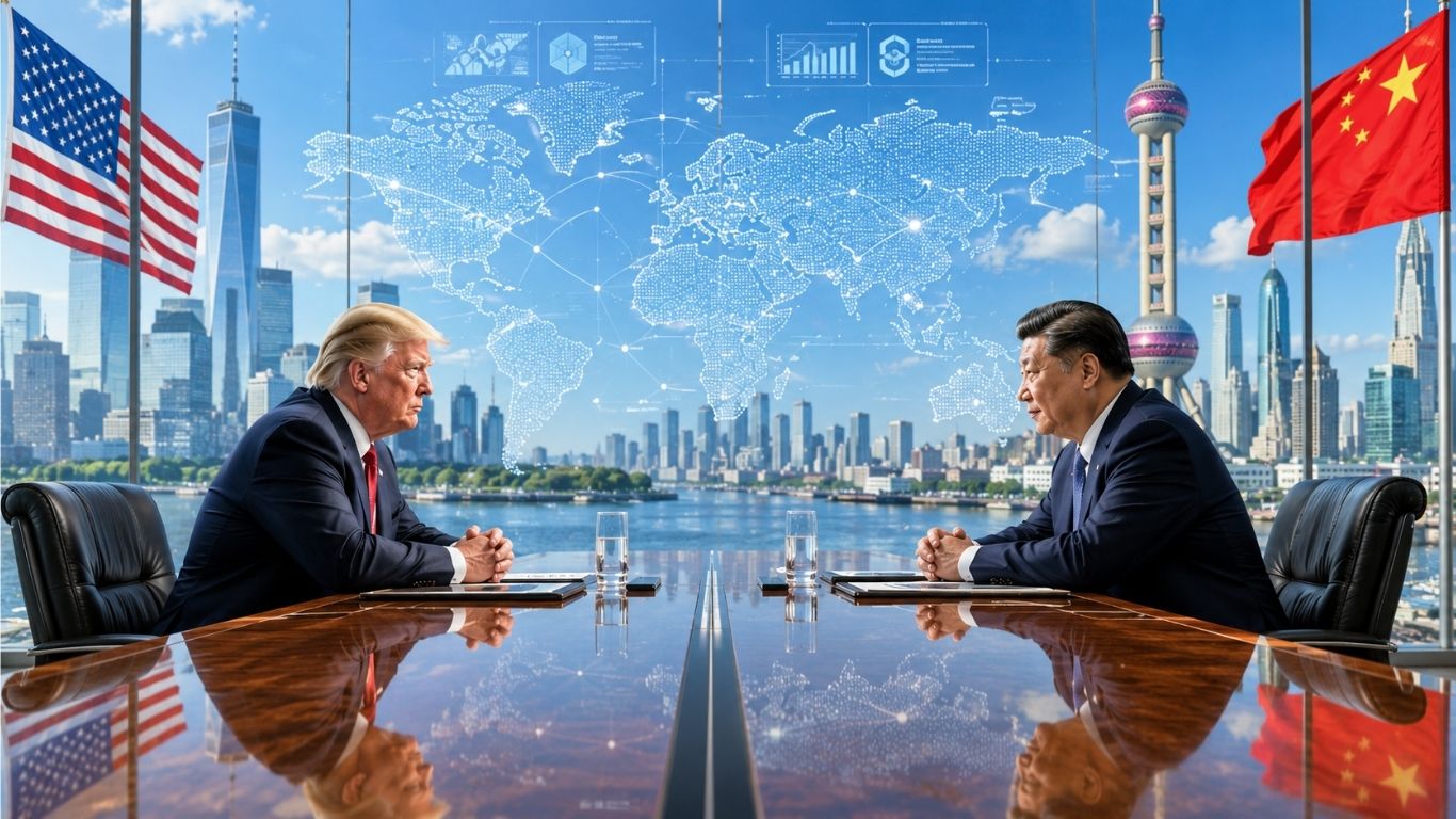 Трамп не оди во Кина само на дипломатска посета. Со него патуваат луѓето што ја контролираат иднината на технологијата.