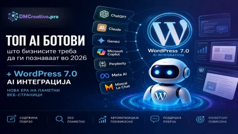ВИ водич - топ AI ботови, WordPress 7.0 и новата ера на паметни веб страни