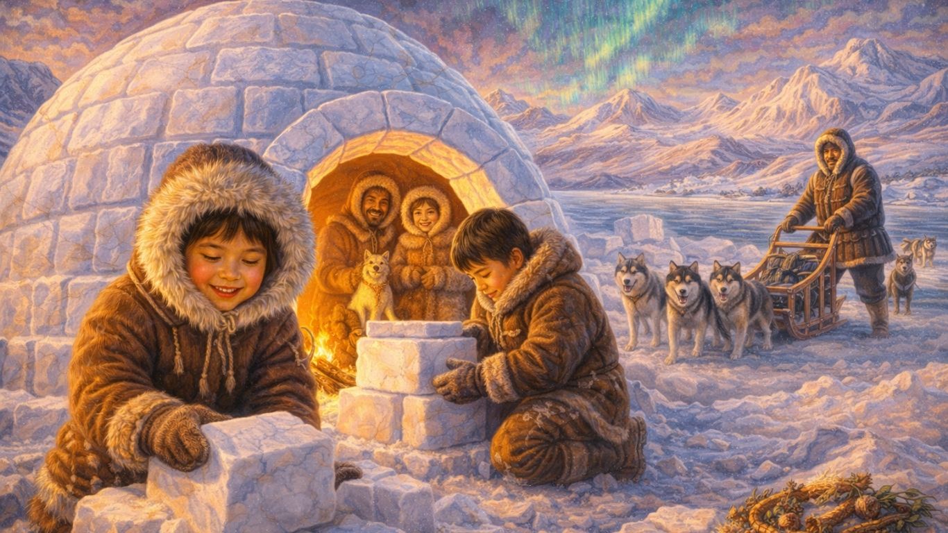 За иглуто (igloo) на Ескимите