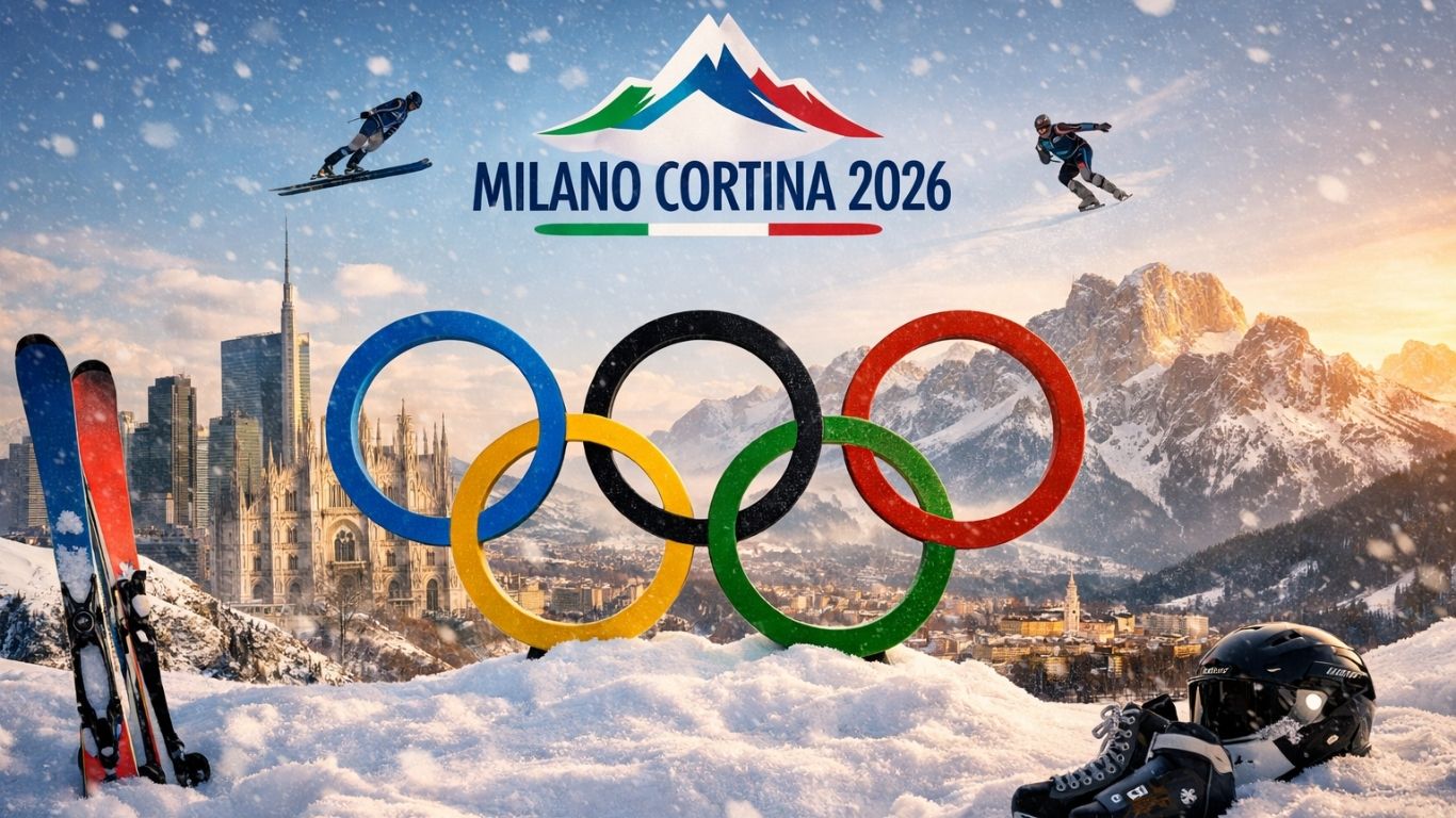 Концептуална слика инспирирана од Зимските олимписки игри 2026 во Италија