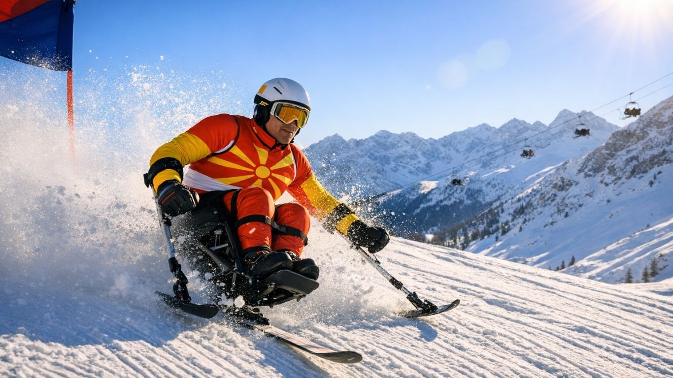 Зоран Јовановски на снежна патека во историскиот настап за Македонија на Зимските Параолимписки игри